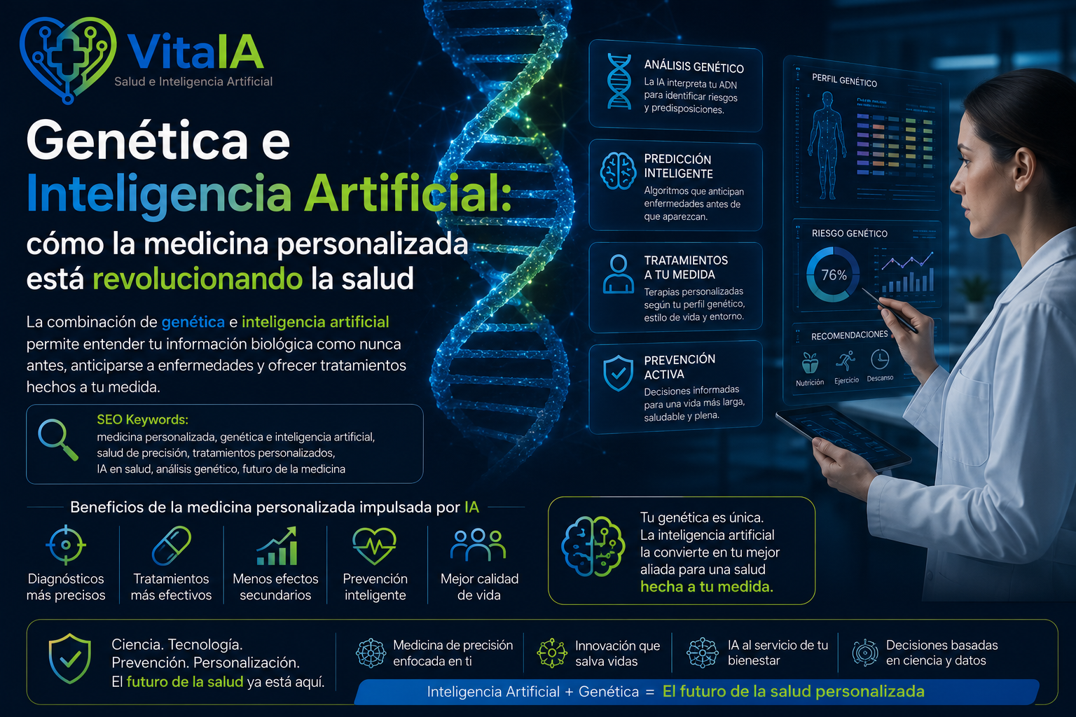 Genética e inteligencia artificial: cómo la medicina personalizada está revolucionando la salud
