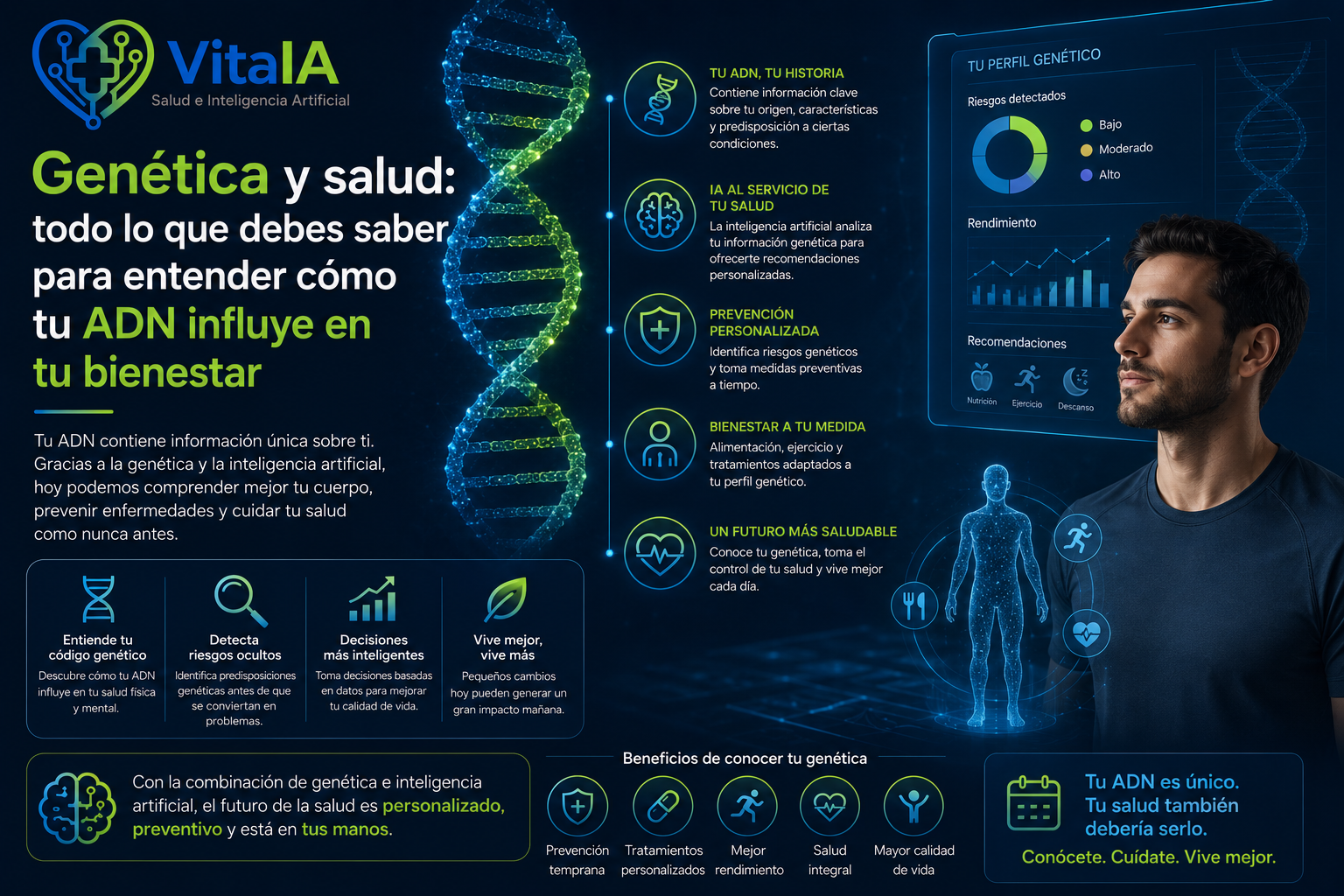 Genética y salud: todo lo que debes saber para entender cómo tu ADN influye en tu bienestar